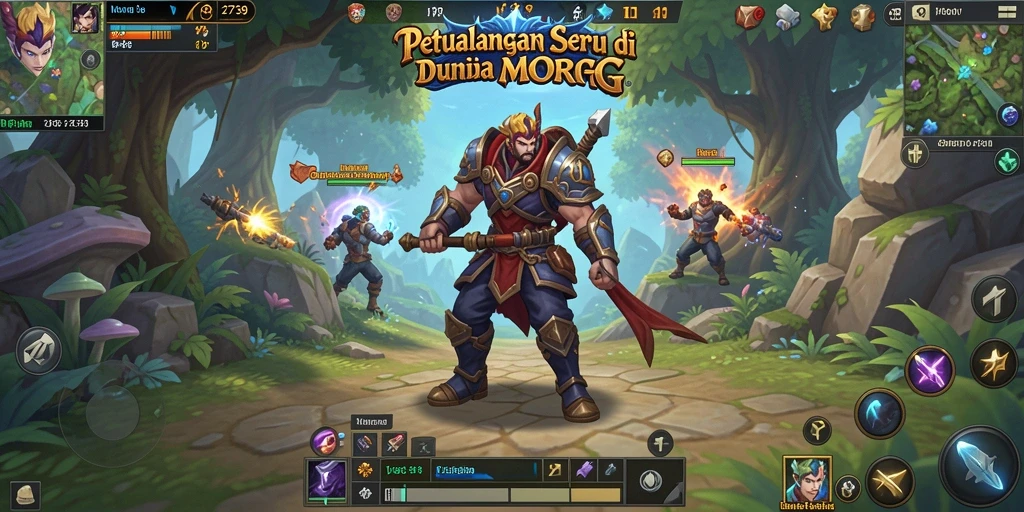 Tampilan gameplay seru di dunia fantasi MMORPG.