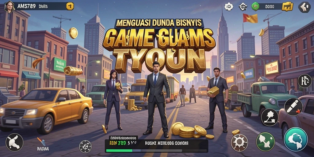 Screenshot menunjukkan gameplay menantang dalam pengelolaan bisnis Tycoon.