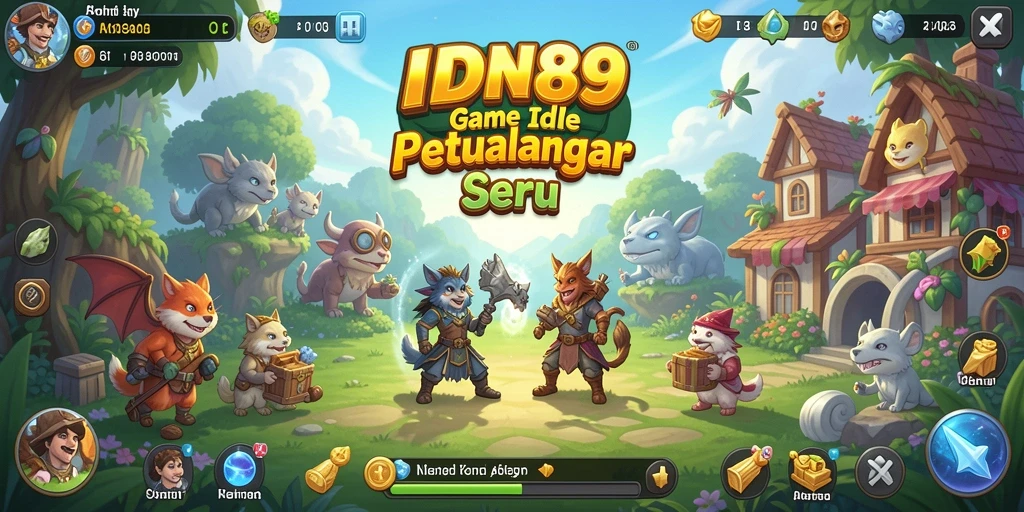Screenshot gameplay IDN89 menampilkan karakter yang sedang beraksi dalam game Idle.