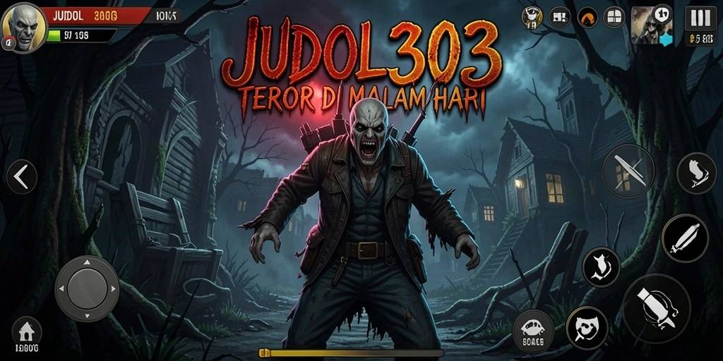 Tangkapan layar gameplay mencekam dari JUDOL303 dengan suasana Horror.
