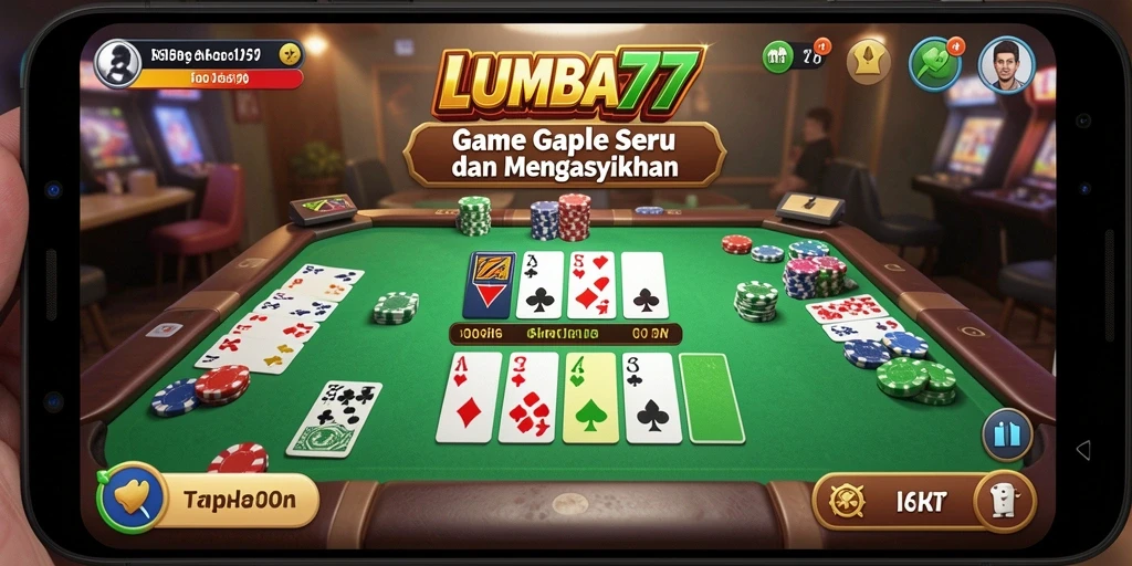 Screenshot LUMBA77 menampilkan suasana seru permainan Gaple.