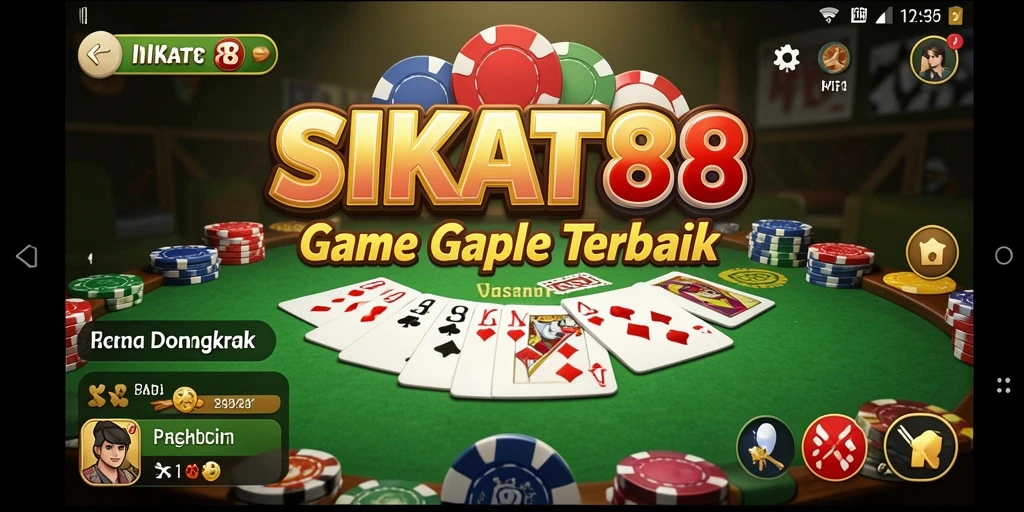 Tampilan gameplay Gaple yang seru dan menantang di SIKAT88.
